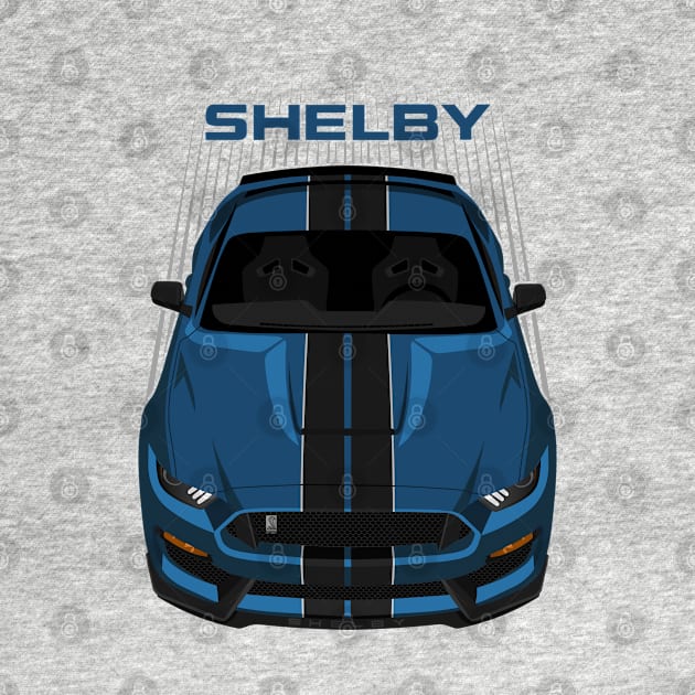 Ford Mustang Shelby GT350 2015 - 2020 - Ford Performance Blue - Black Stripes by V8social